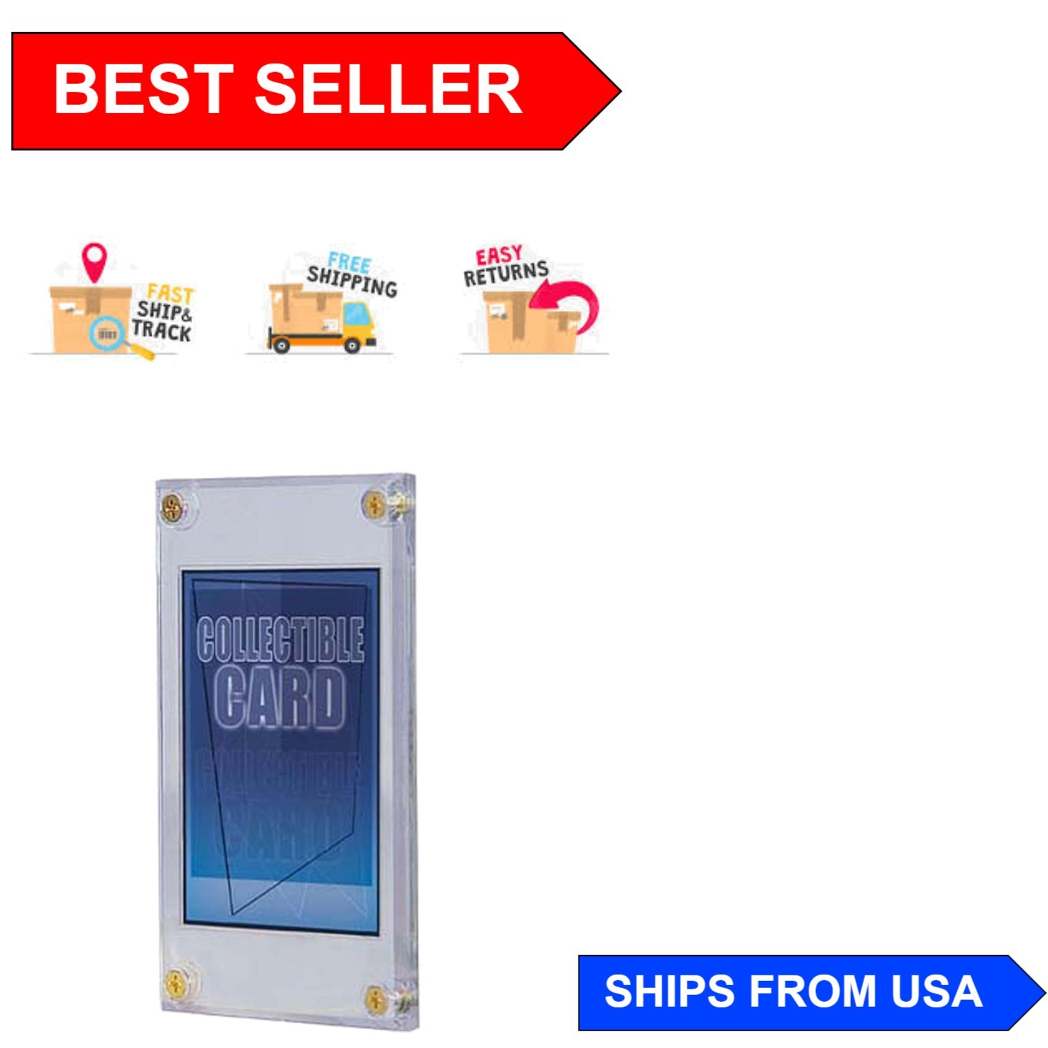 Maintain Card Integrity with 2-Piece Ultra Clear Screwdown Trading Card Holder