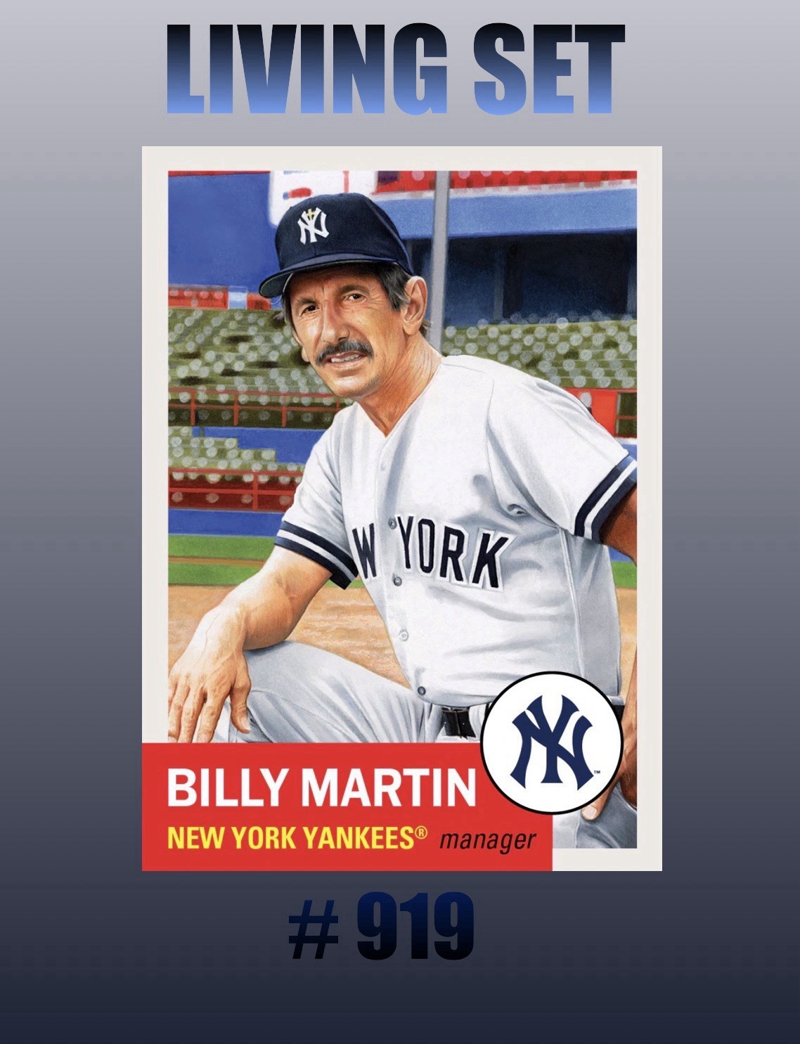 💥BILLY MARTIN💥Topps Living Set 919 New York Yankees