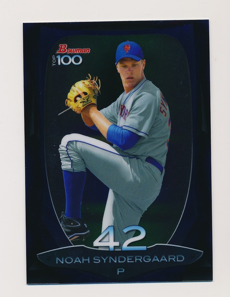 NOAH SYNDERGAARD ⚾ 2013 Bowman Chrome Top 100 Prospects Insert #BTP-42 NY Mets