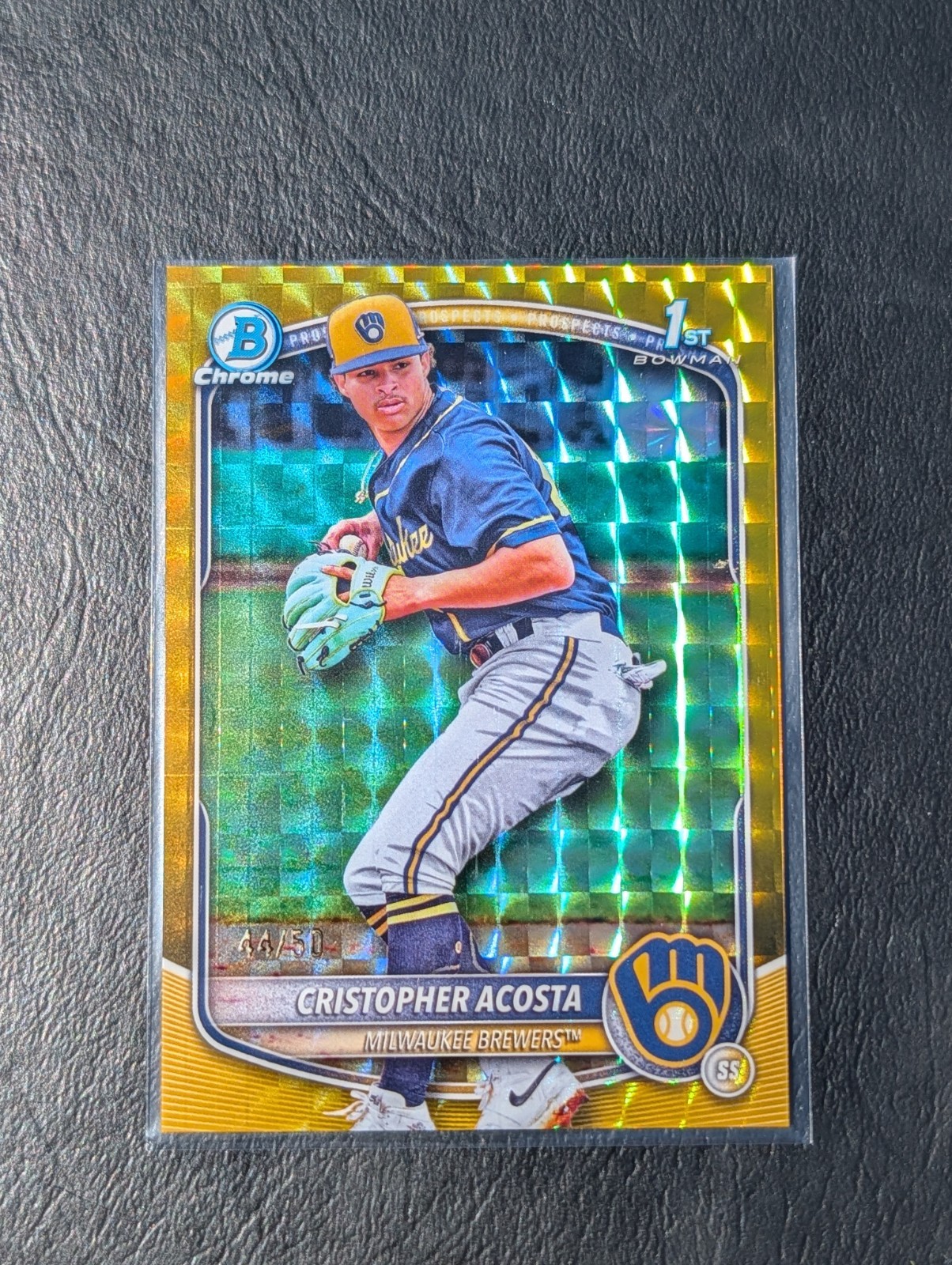 2025 Bowman Chrome Prospects Cristopher Acosta #BCP-176 Gold Geometric /50