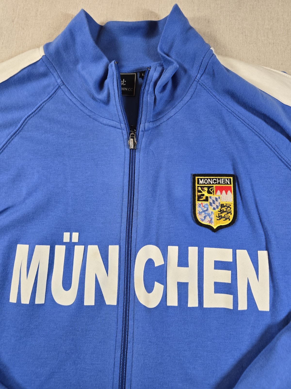 Munchen Unknown CC Men’s Blue Full-Zip Track Jacket with Patch Germany Size L