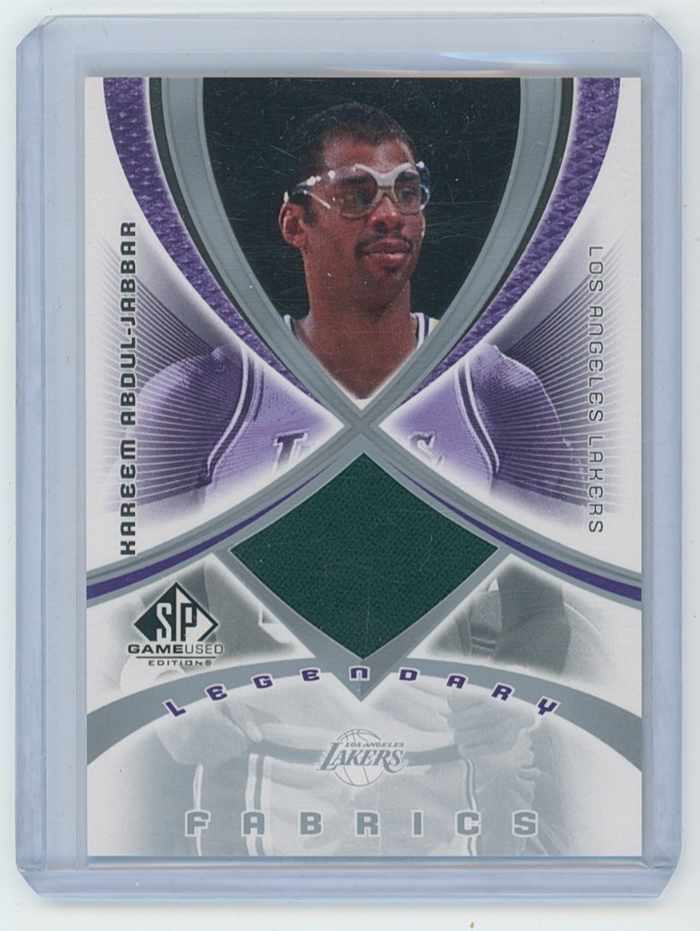 2005 -06 Upper Deck SP Game Used Kareem Abdul-Jabbar Legendary Fabrics GU Jersey