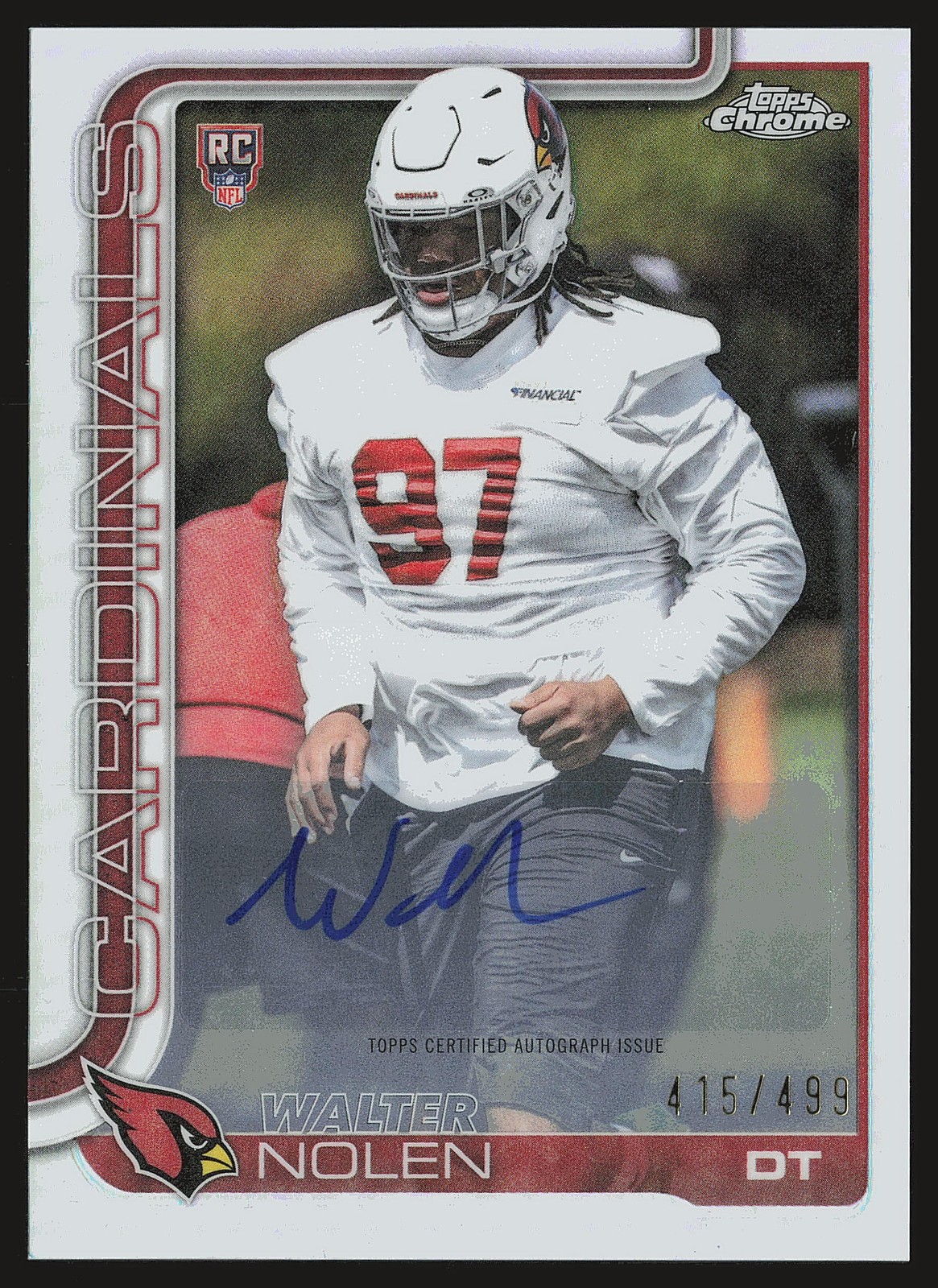 2025 Topps Chrome #RRA-WN Walter Nolen Autographs Refractor /499 SN,AU