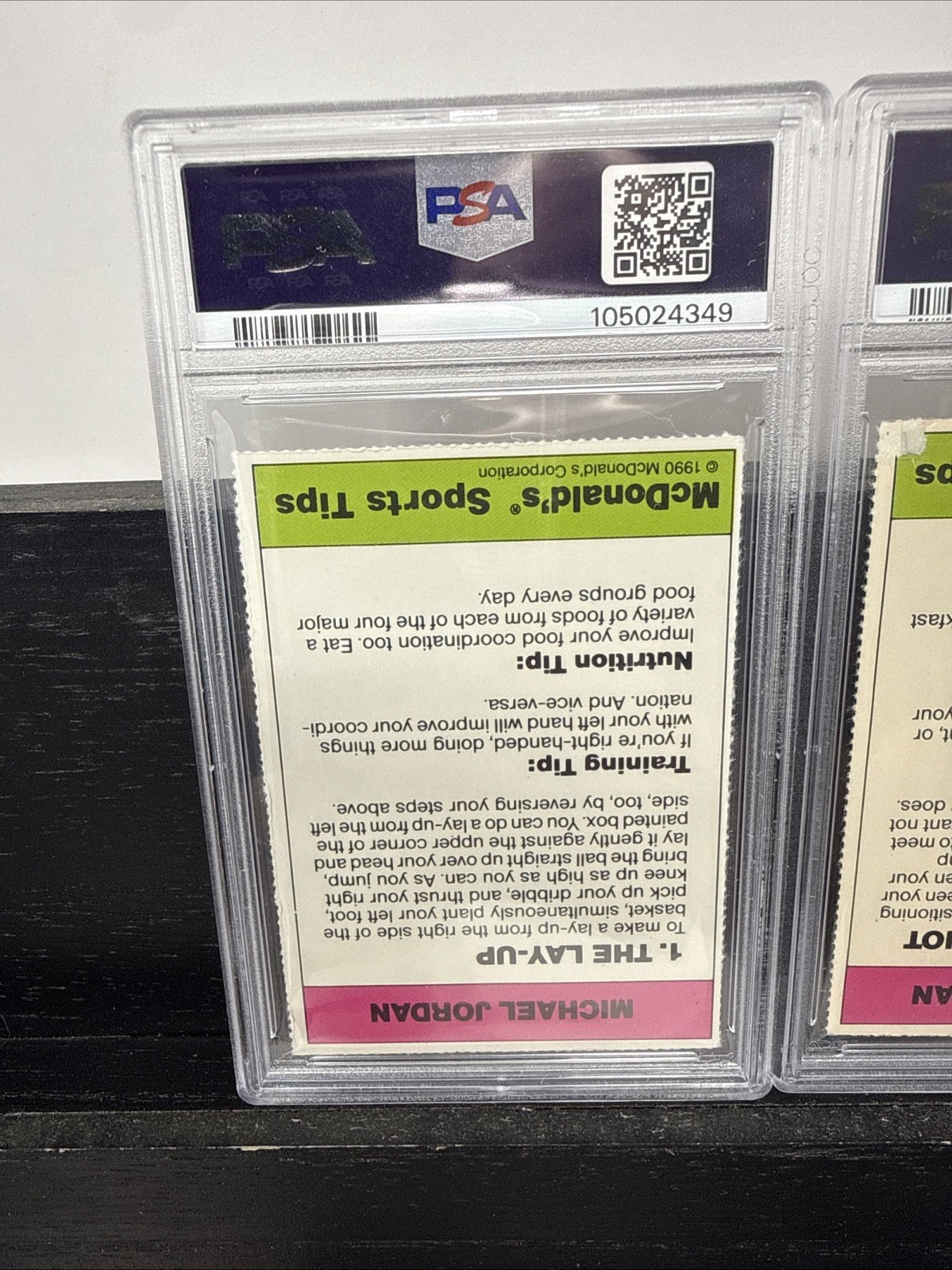 1990 McDonald Michael Jordan Pink Back 1-8 PSA Graded 3-6
