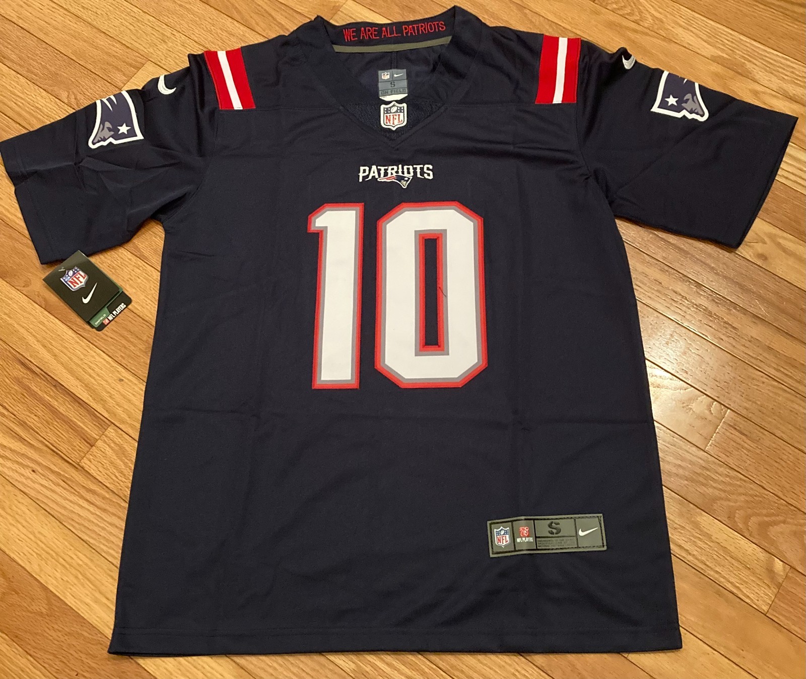 Men’s New England Patriots Drake Maye #10 Stitched Navy Player Game Jersry NWT