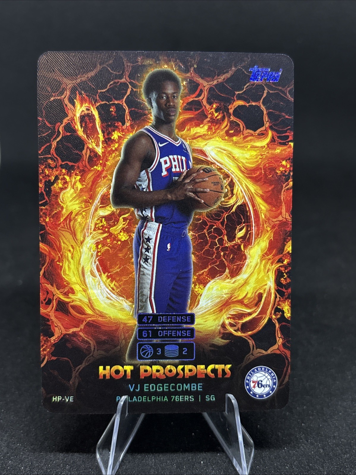 2025-26 Topps Match Attax Hot Prospects #HP-VE VJ Edgecombe RC Rookie 76ers