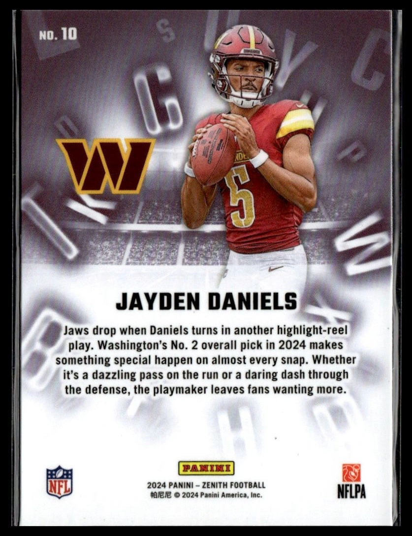 Jayden Daniels #10 2024 Panini Zenith A to Z 11202