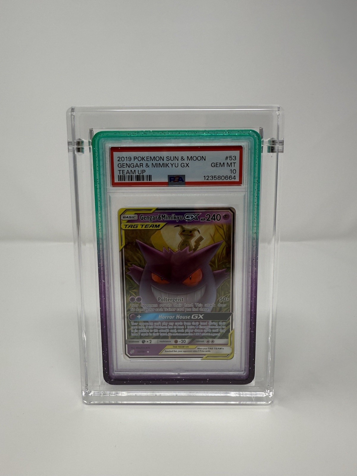 PSA Graded Card Acrylic Display Case With GradedGuard / Bumper Magnetic Top