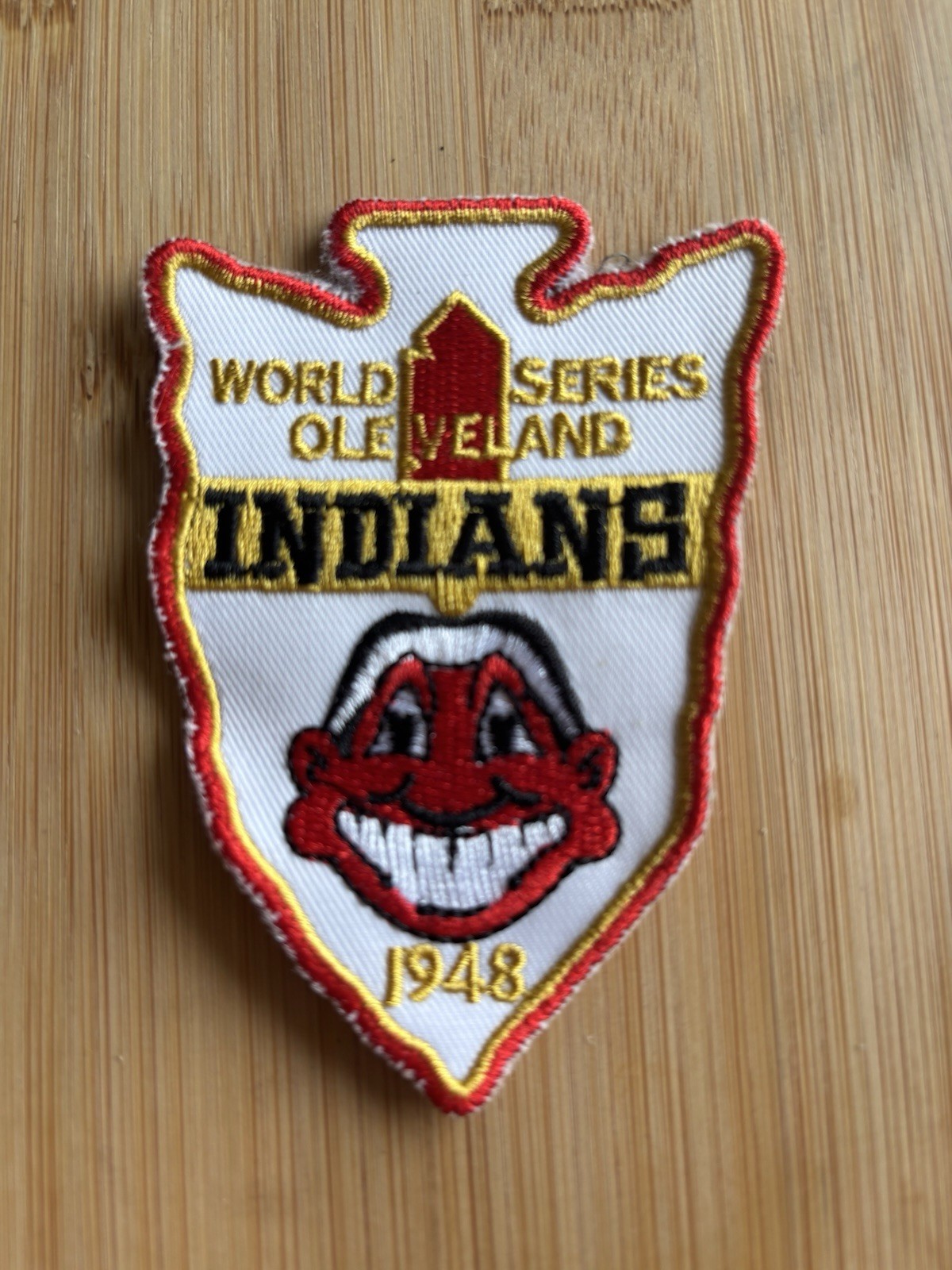 New 1948 Cleveland Indians World Series Patch 3.50 in. Official Sew On Iron Rare