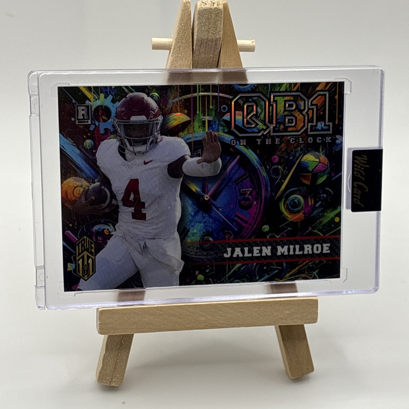 2024 WILD CARD QB1 ON THE CLOCK TRUE 1/1 JALEN MILROE RC