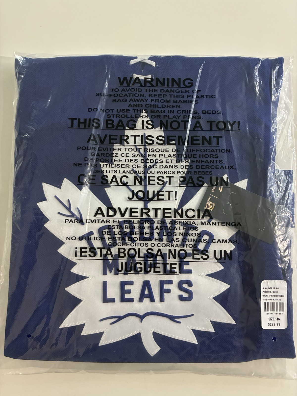 Toronto Maple Leafs Mitch Marner Fanatics Blue Home Premium Jersey Size 46 (S)