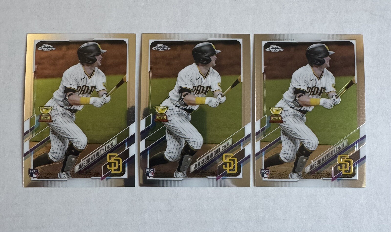 2021 Topps Chrome Jake Cronenworth RC #49 Lot 3 Padres