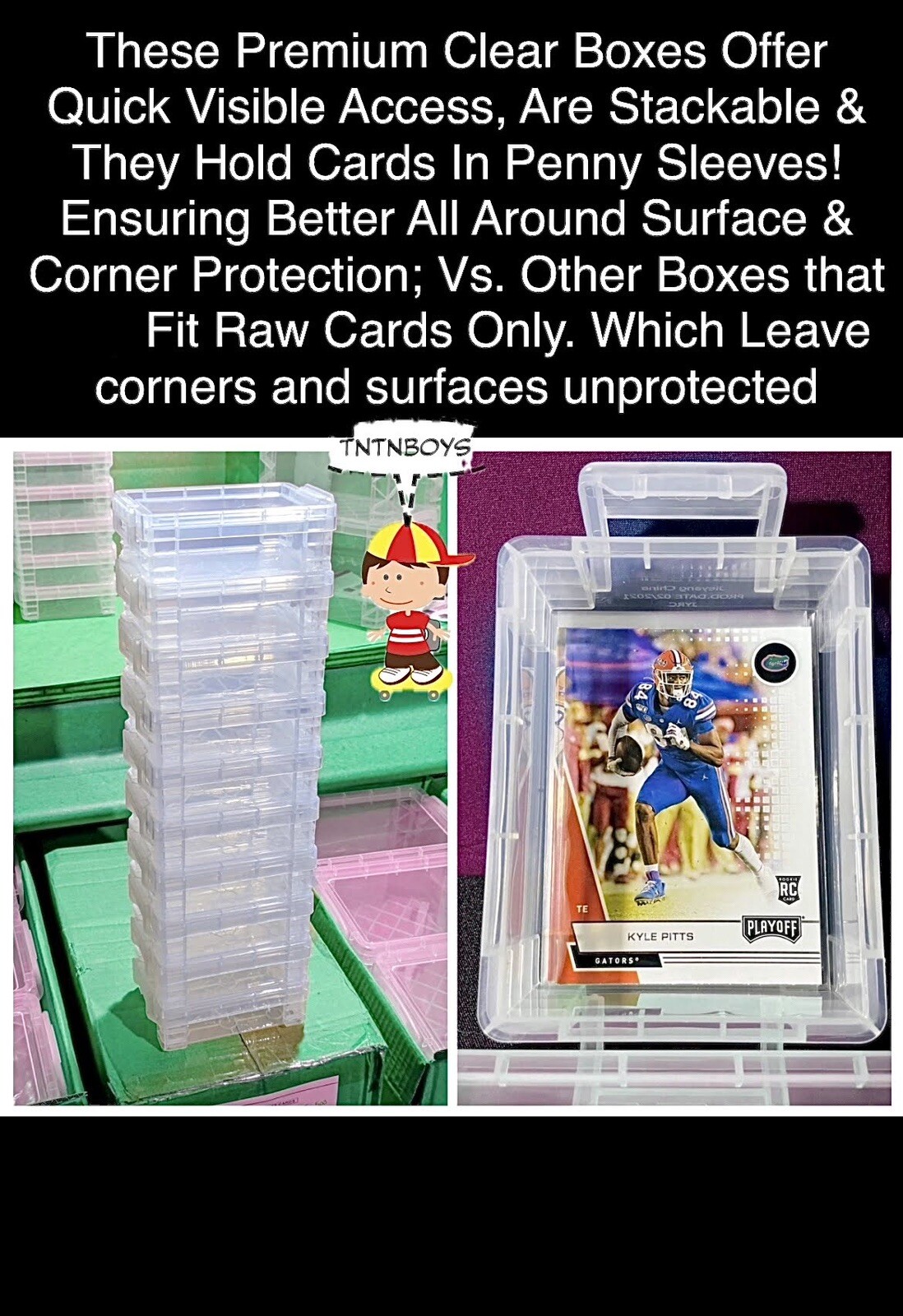 Trading Card Storage Box Vaults – For Cards In Penny Sleeves – Stackable
