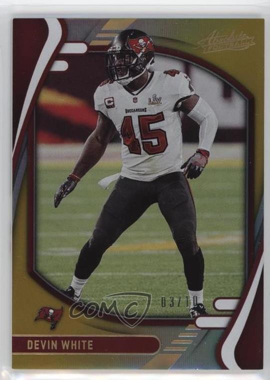 2021 Panini Absolute Spectrum Gold 3/10 Devin White #100 10tb