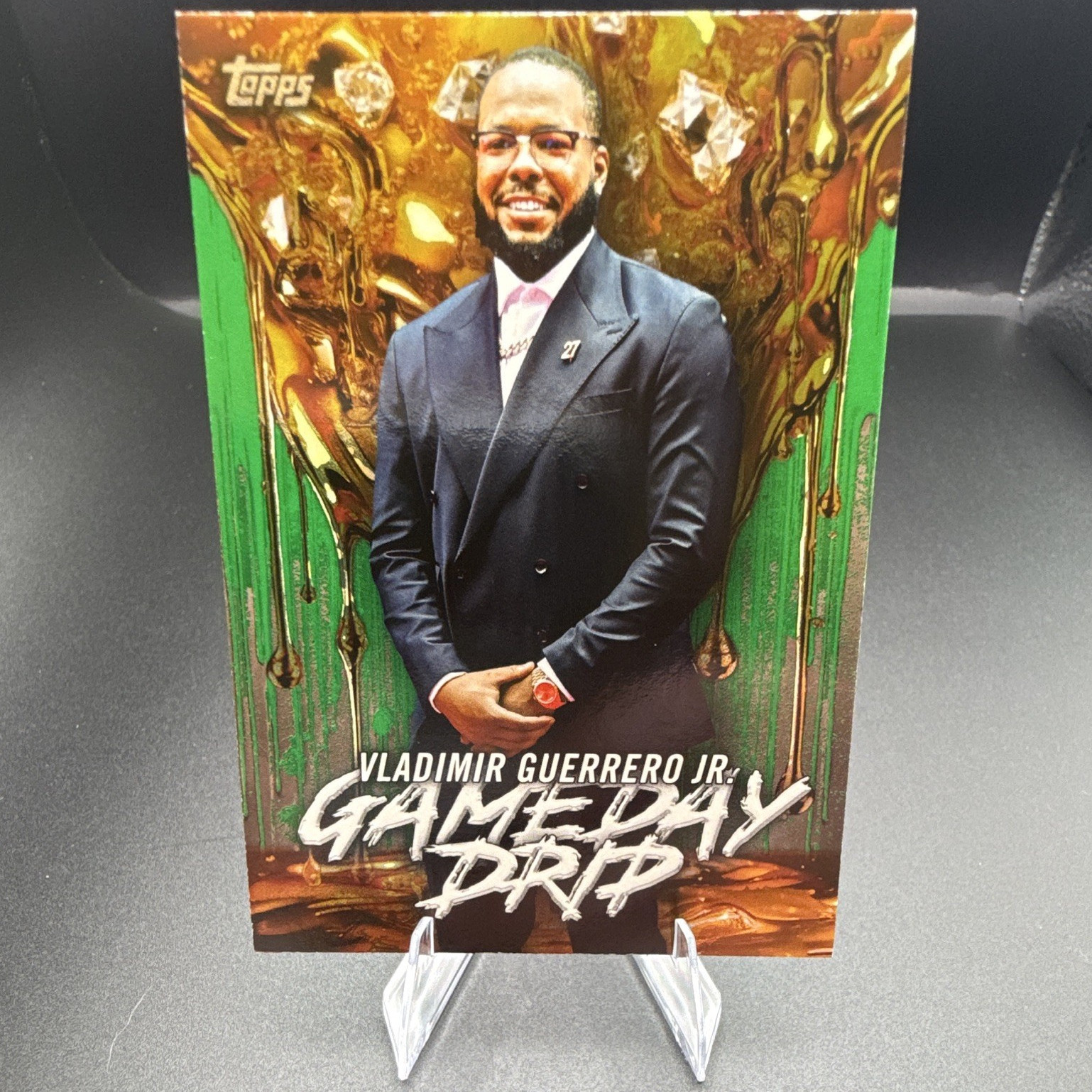 Topps 2026 Series 1 Vladimir Guerrero Jr. Game Day Drip Green Foil /99 #GD-12
