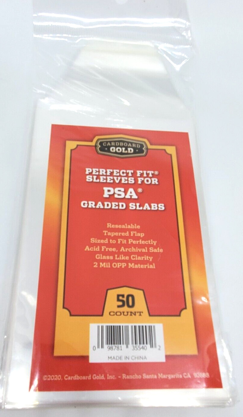 50 count PSA Graded Slabs Size Perfect Fit Resealable Sleeves Bags