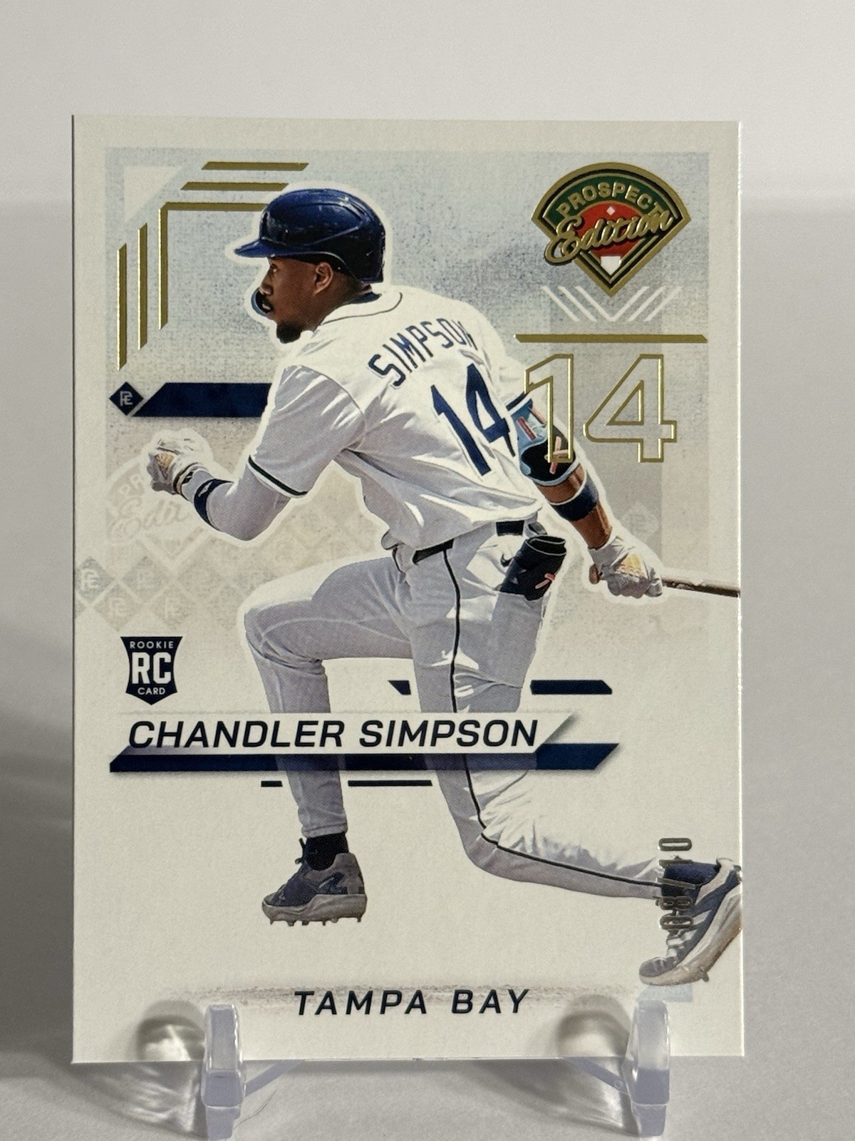 Chandler Simpson 2025 Panini Prospect Edition Ticket RC Gold Rookie /10 TB Rays