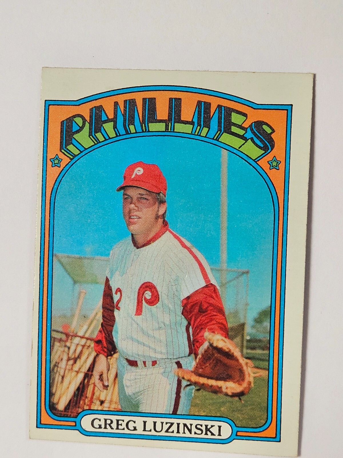 1972 Topps #112 Greg Luzinski Philadelphia Phillies NM/EXCELLENT Card is scanned