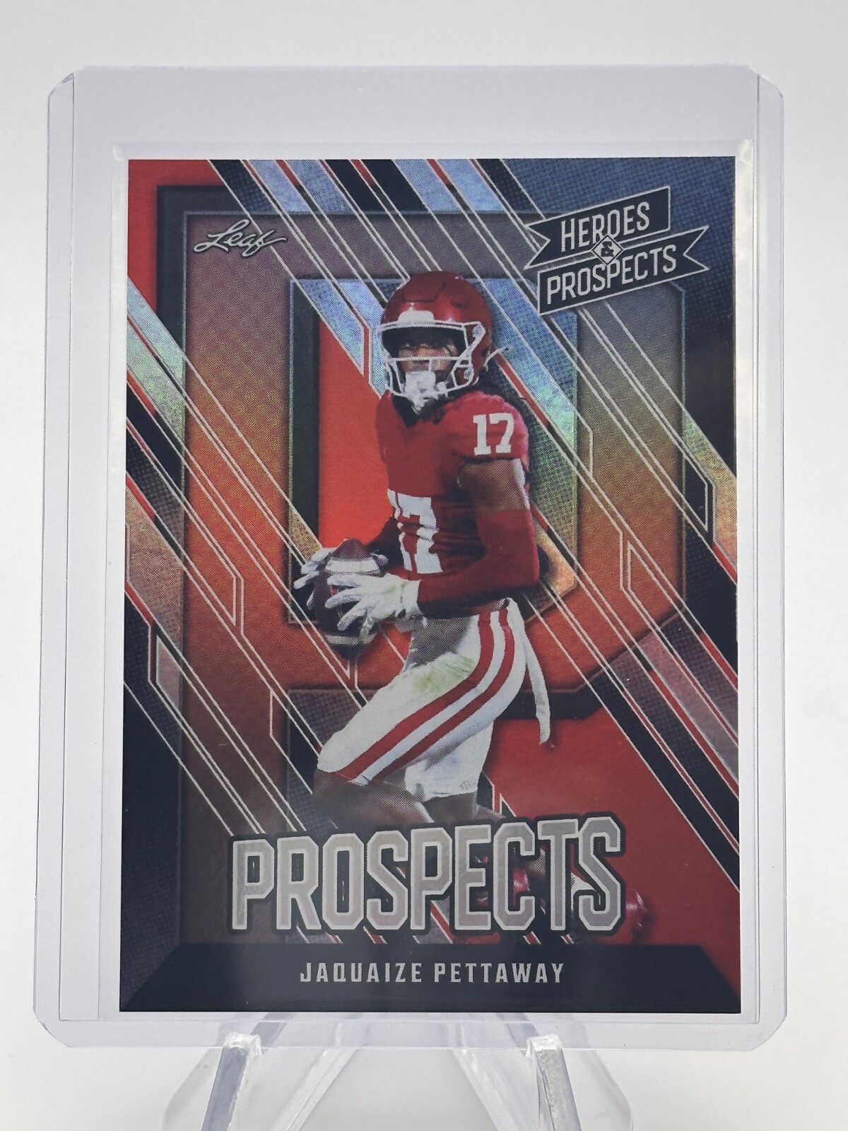 JAQUAIZE PETTAWAY 2024 LEAF HEROES PROSPECTS RED PARALLEL NON-AUTO /25 OKLAHOMA