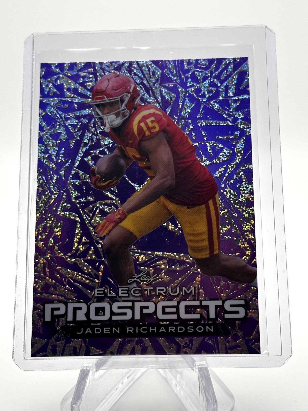 JADEN RICHARDSON 2024 LEAF ELECTRUM PURPLE SPARKLE NON-AUTO /10 USC
