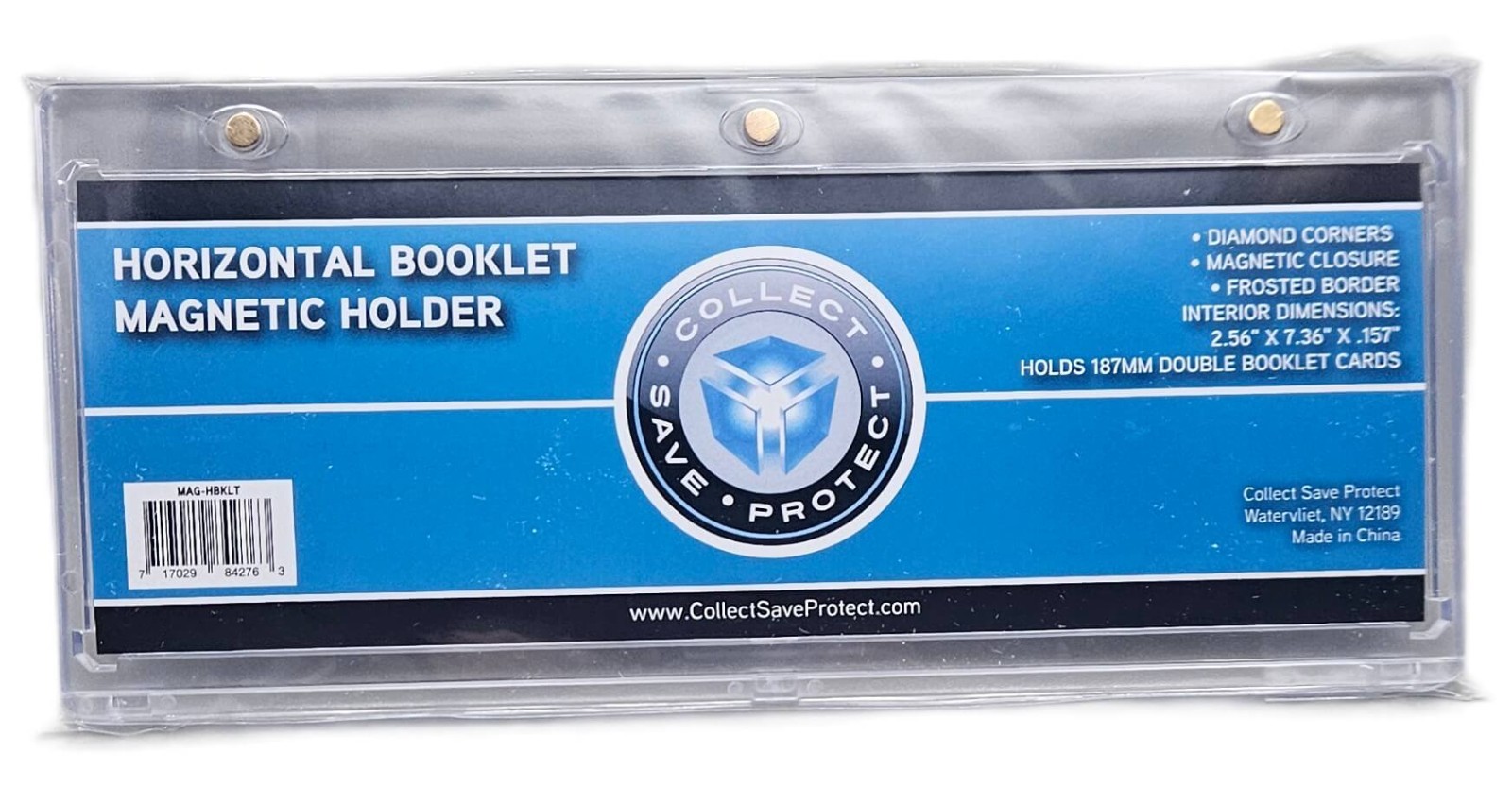 CSP Horizontal Booklet Magnetic Card Holder Holds 187mm Double Booklet Cards