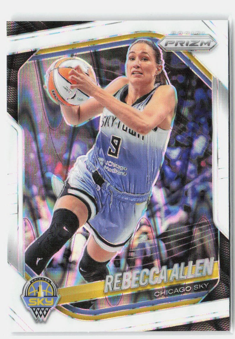 2025 Panini Prizm WNBA #67 Rebecca Allen White Seismic Prizms