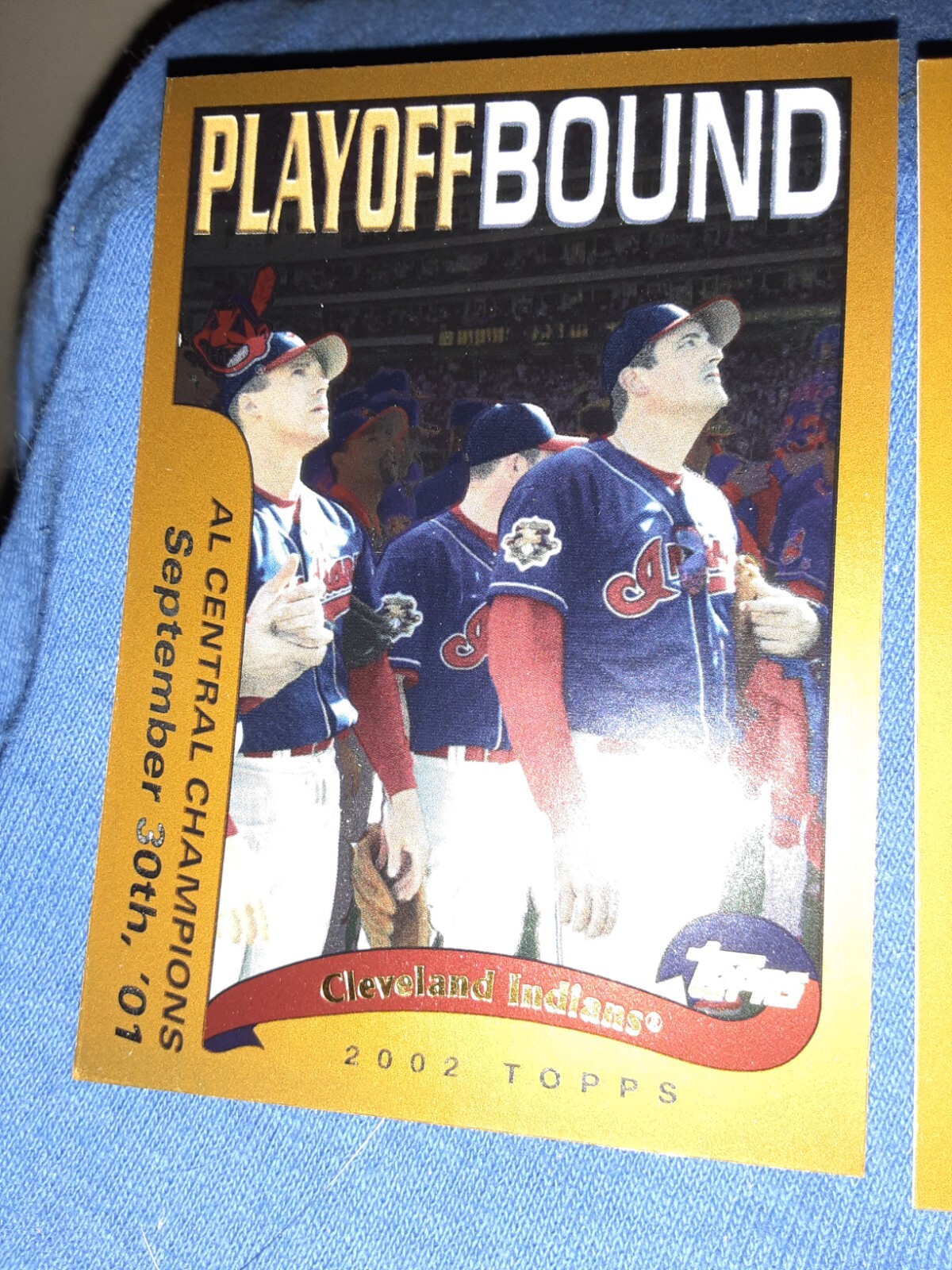 2002 Topps Cleveland Indians Playoff Bound Cleveland Indians #352 FOIL INSERT