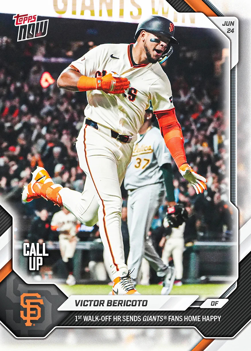 Victor Bericoto Call-Up Giants 1st Walk-Off 2026 MLB Topps NOW Card 374 Presale
