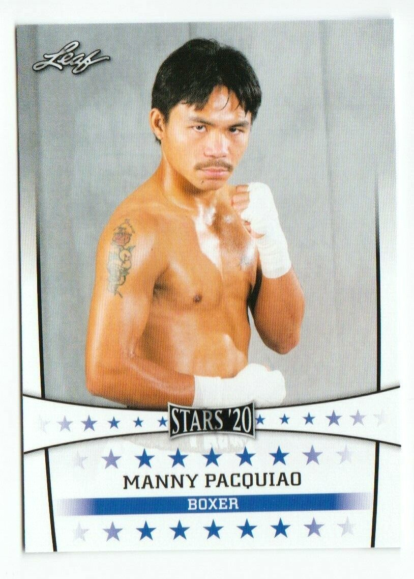 “RARE” 2020 MANNY PACQUIAO LEAF STARS BOXING CARD #015! MINT!