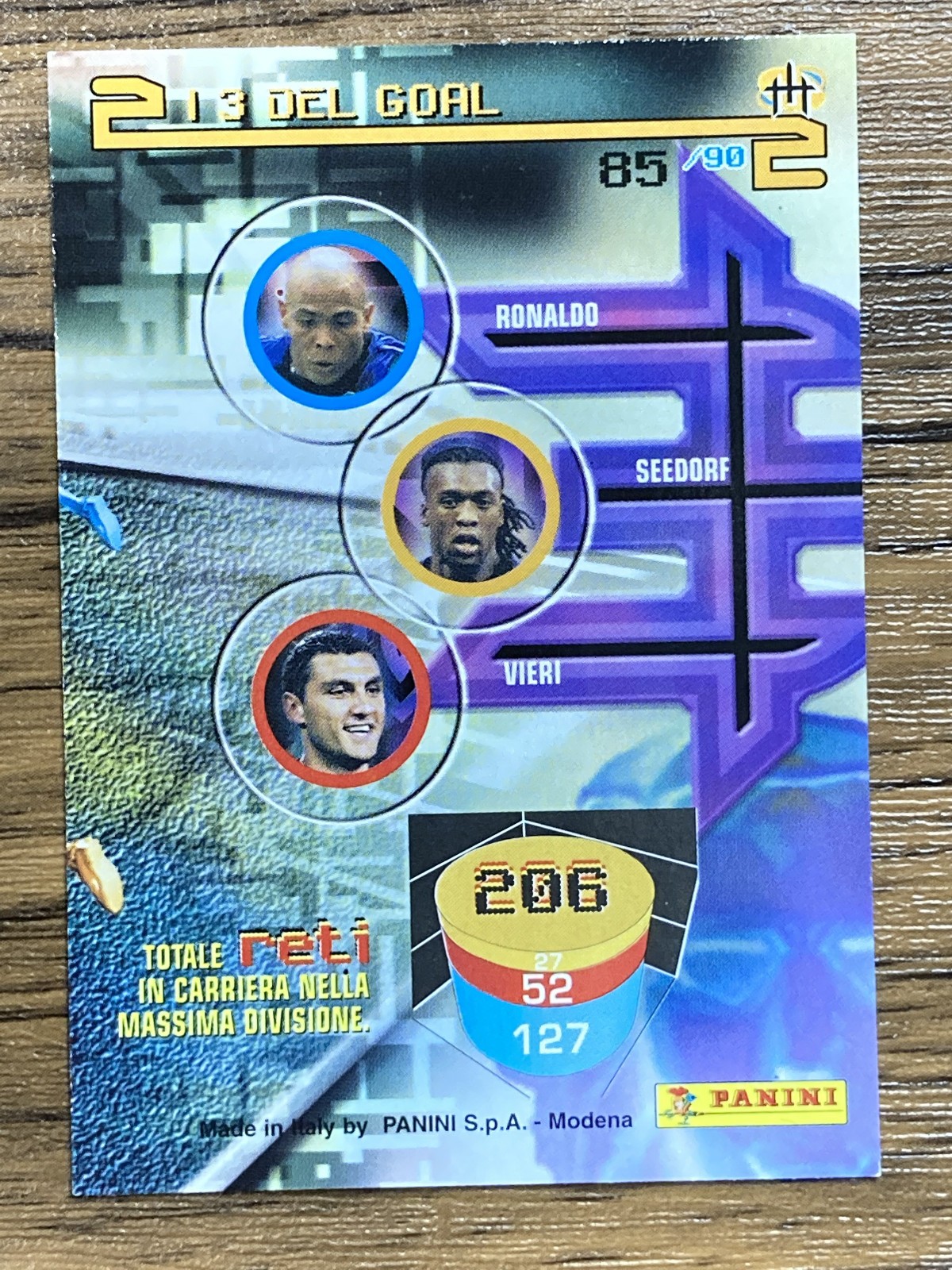 Panini Card Calcio 1999-2000 Serie A No.85 Clarence Seedorf, Christian Vieri