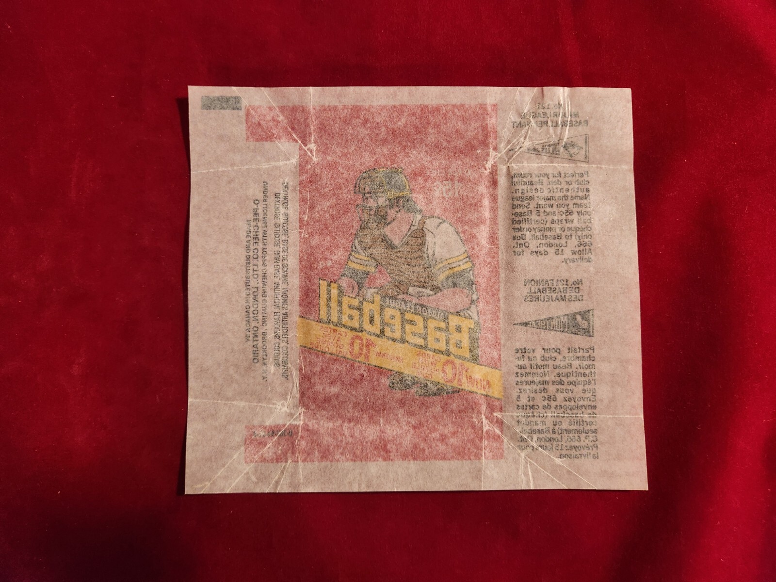 ⚾1978 OPC O-Pee-Chee Baseball Wax Pack Wrapper 4.2⚾ Expos Blue Jays Pennant Ver