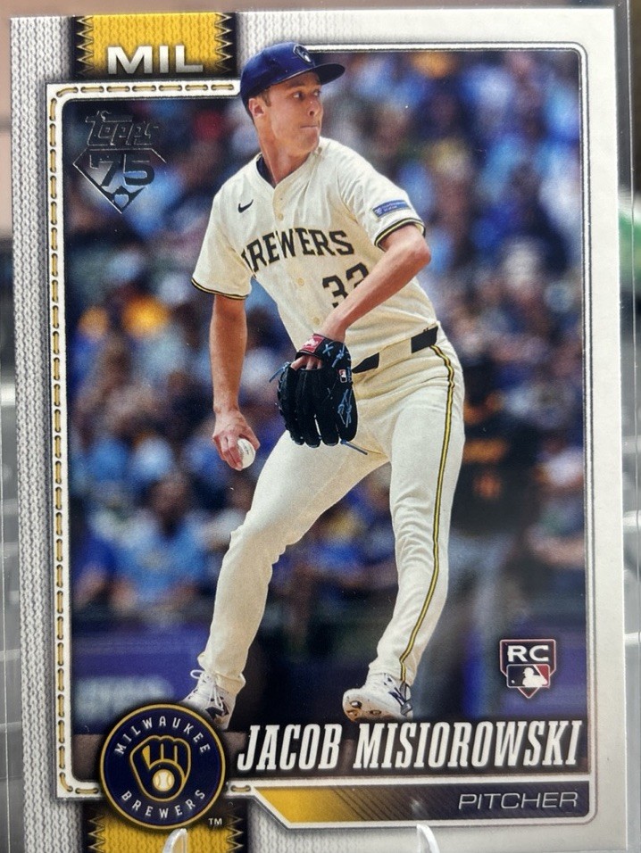 2026 TOPPS Baseball Series 1 Jacob Misiorowski #10 Milwaukee Brewers RC Rookie