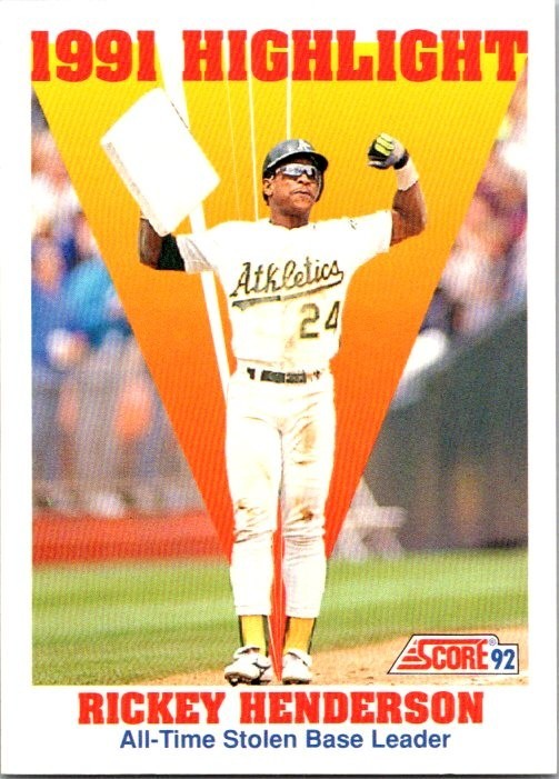 Rickey Henderson – 1992 Score – # 430 – Athletics