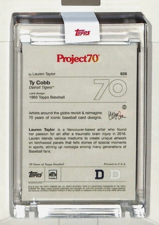Topps Project70 Card 628 – 1963 Ty Cobb by Lauren Taylor – PR: 3182