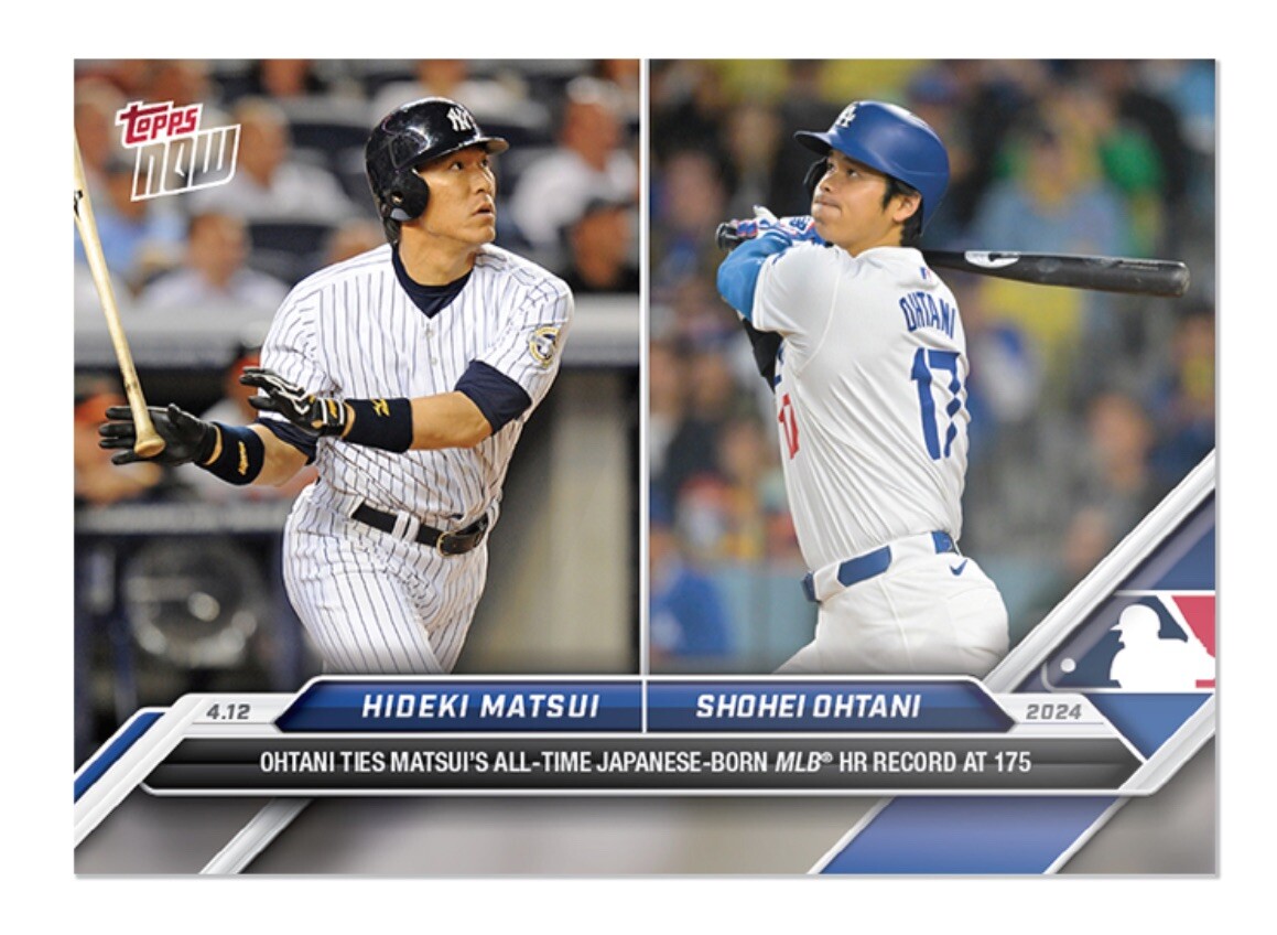 2024 Topps Now #70 Hideki Matsui Shohei Ohtani Los Angeles Dodgers