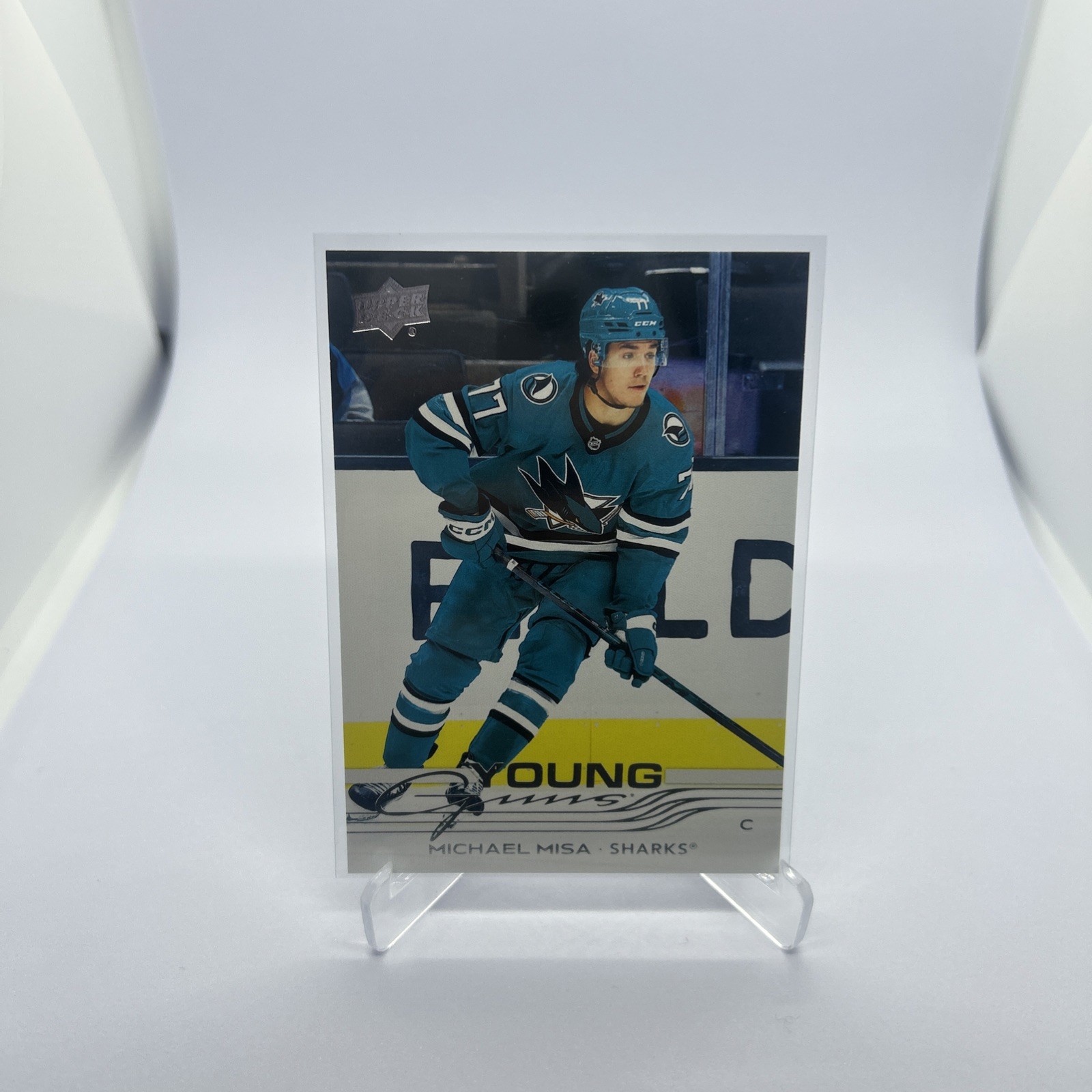 2025-26 Upper Deck Series 2 Michael Misa Young Guns #487 Rookie San Jose Sharks
