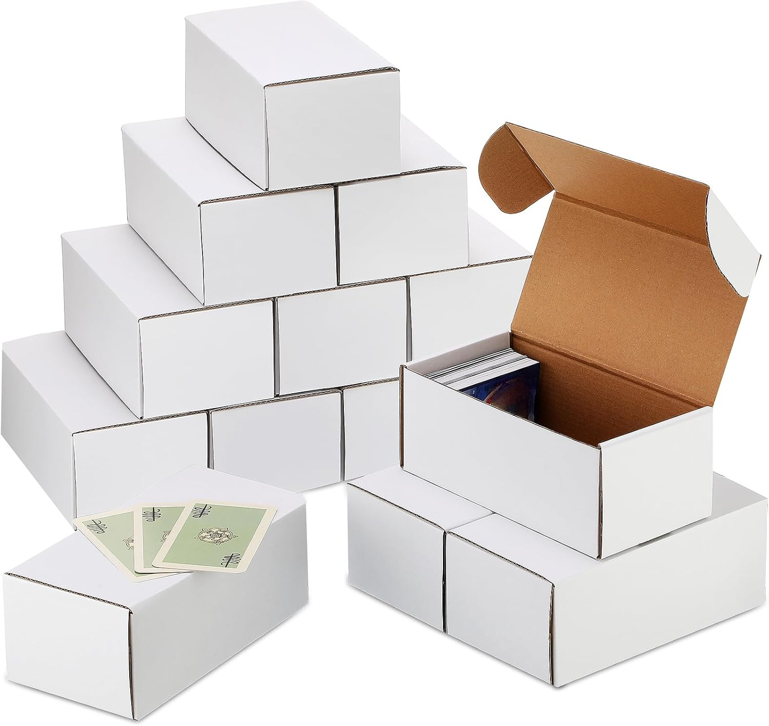 10 Pcs 400 Count Trading Card Storage Box Cardboard Baseball Card Storage Box Co