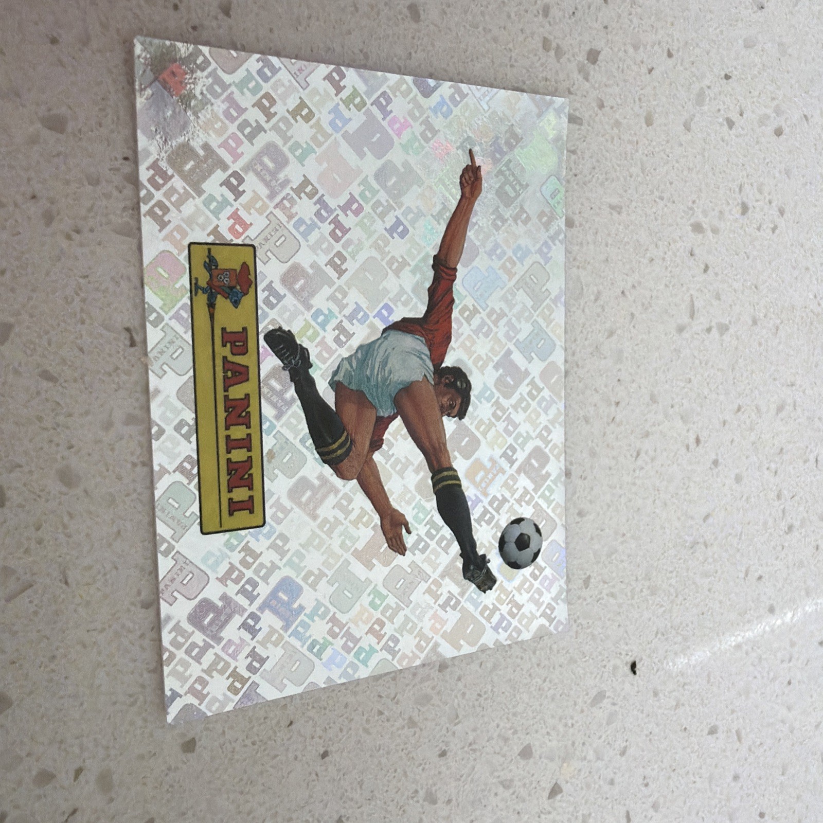 Panini Soccer Holo Sticker Rare Bicycle Kick Logo Foil #00 Brazilian Version!