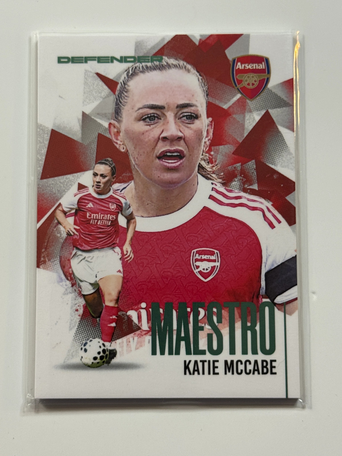 2025-26 Futera Club FX Arsenal Maestro Green #29 Katie McCabe 03/04
