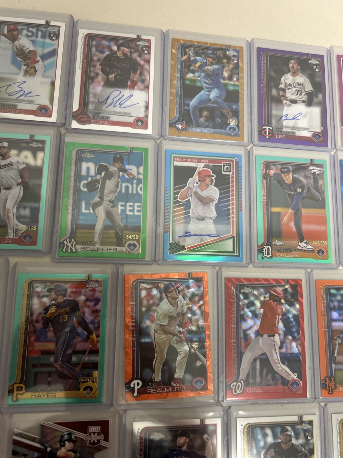 2025 Topps Chrome Baseball Cards Autos Numbered /5 /25 /50 /99
