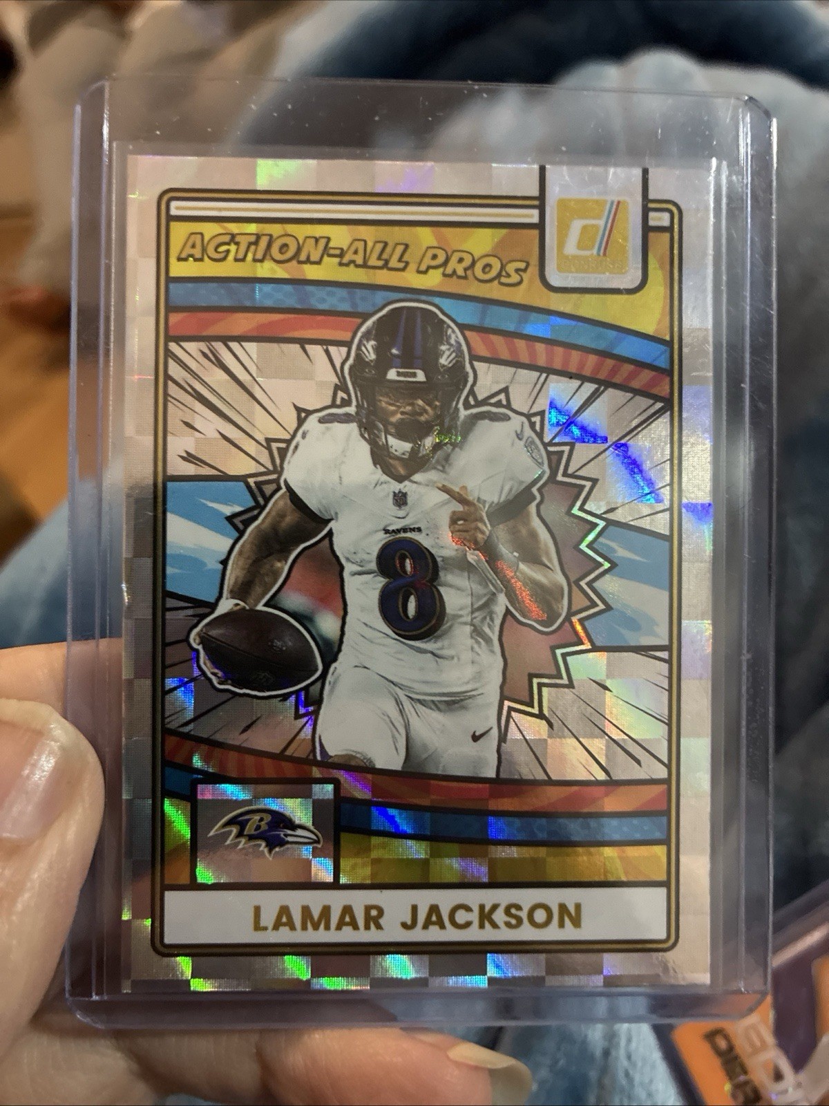 2025 Panini Mosaic – Epic Performers Lamar Jackson #3 Orange Plus 5 More Cards