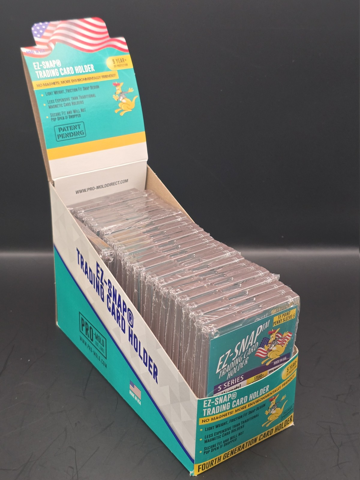 25x Pro Mold 55 Pt. 4th Gen EZ-Snap Card Holders S-Series with Sleeve – USA