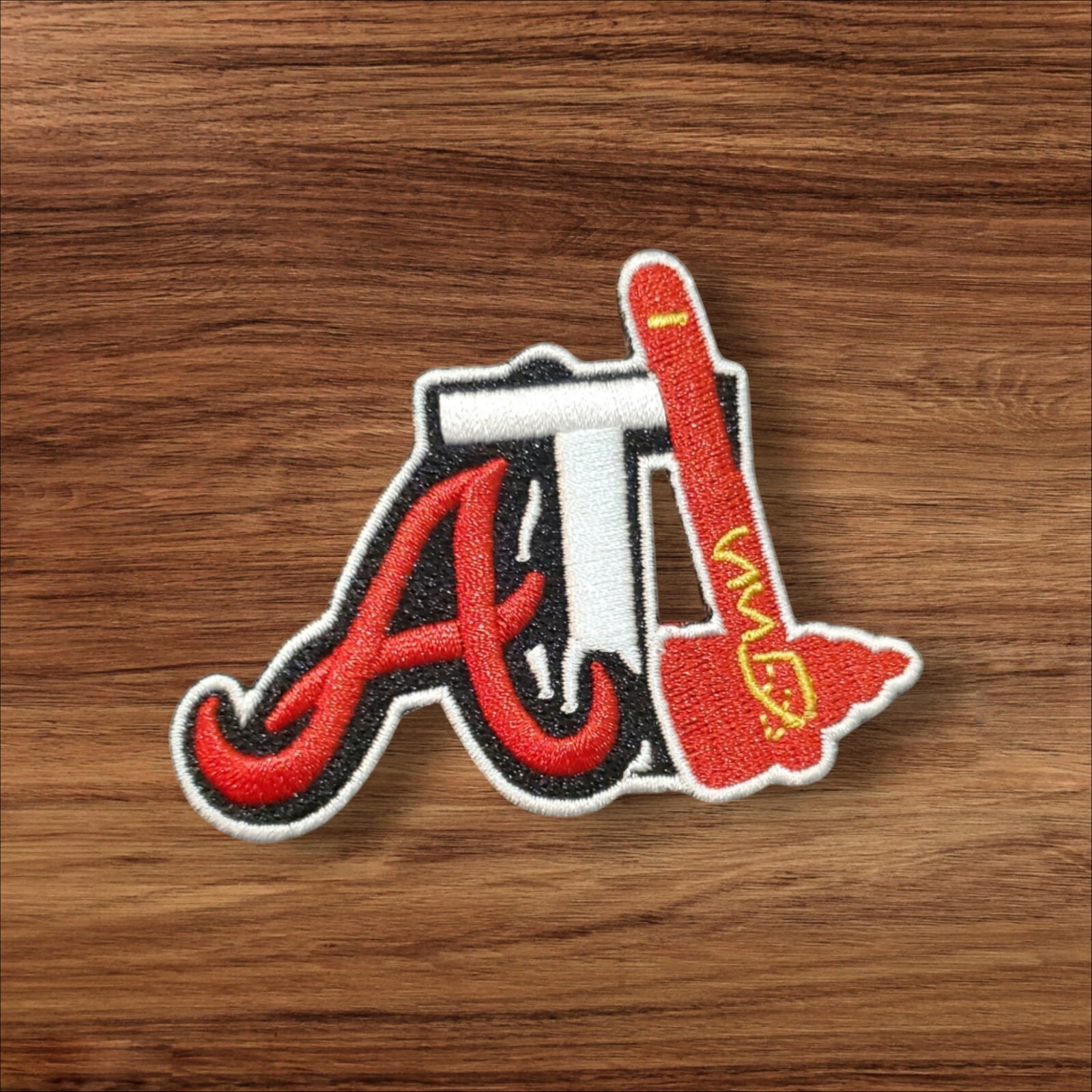Atlanta Braves Vintage Patch. Embroidered. Iron On Backing. 3″x2″