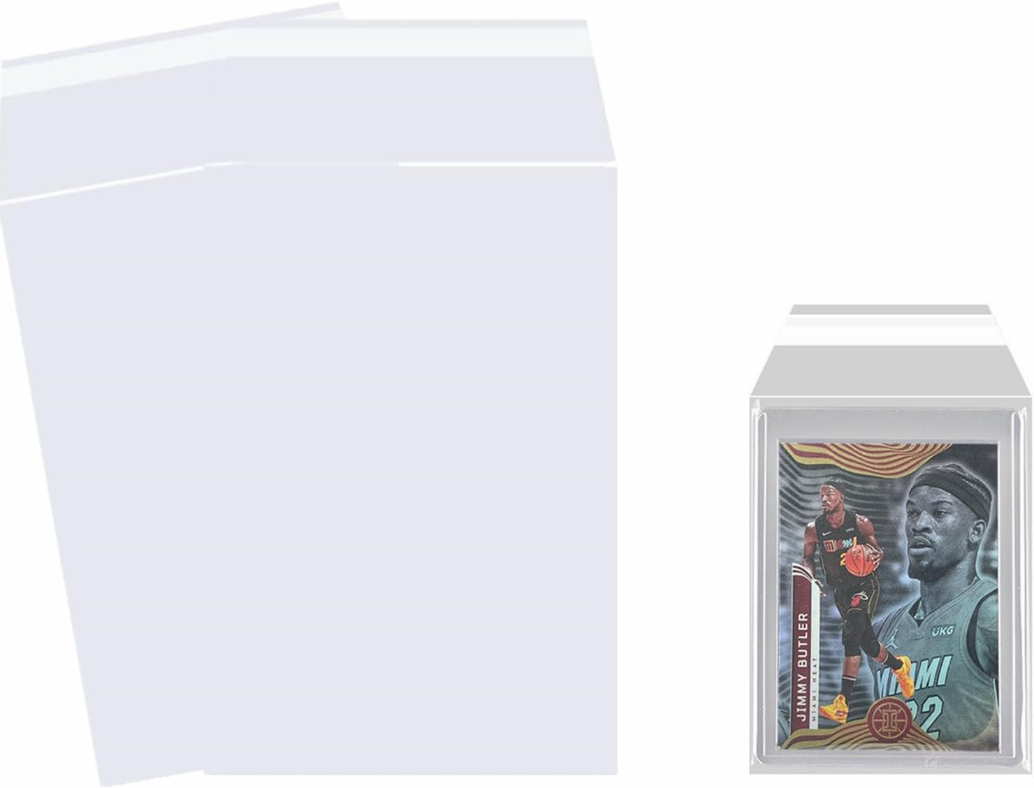 400PCS Resealable Team Bags for Toploader Holders 35-130PT, Fit Sleeves for Top