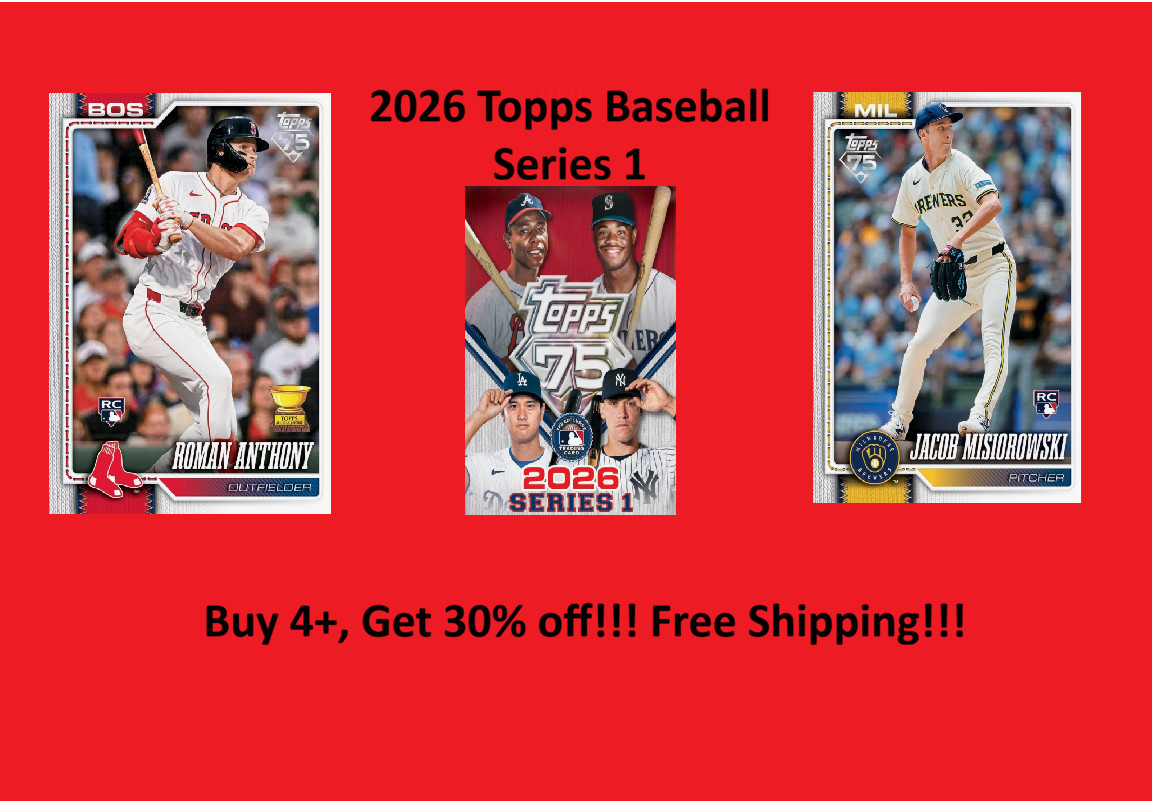 2026 Topps Baseball Series 1 Singles #1-250 You Pick, Complete Your Set!!!