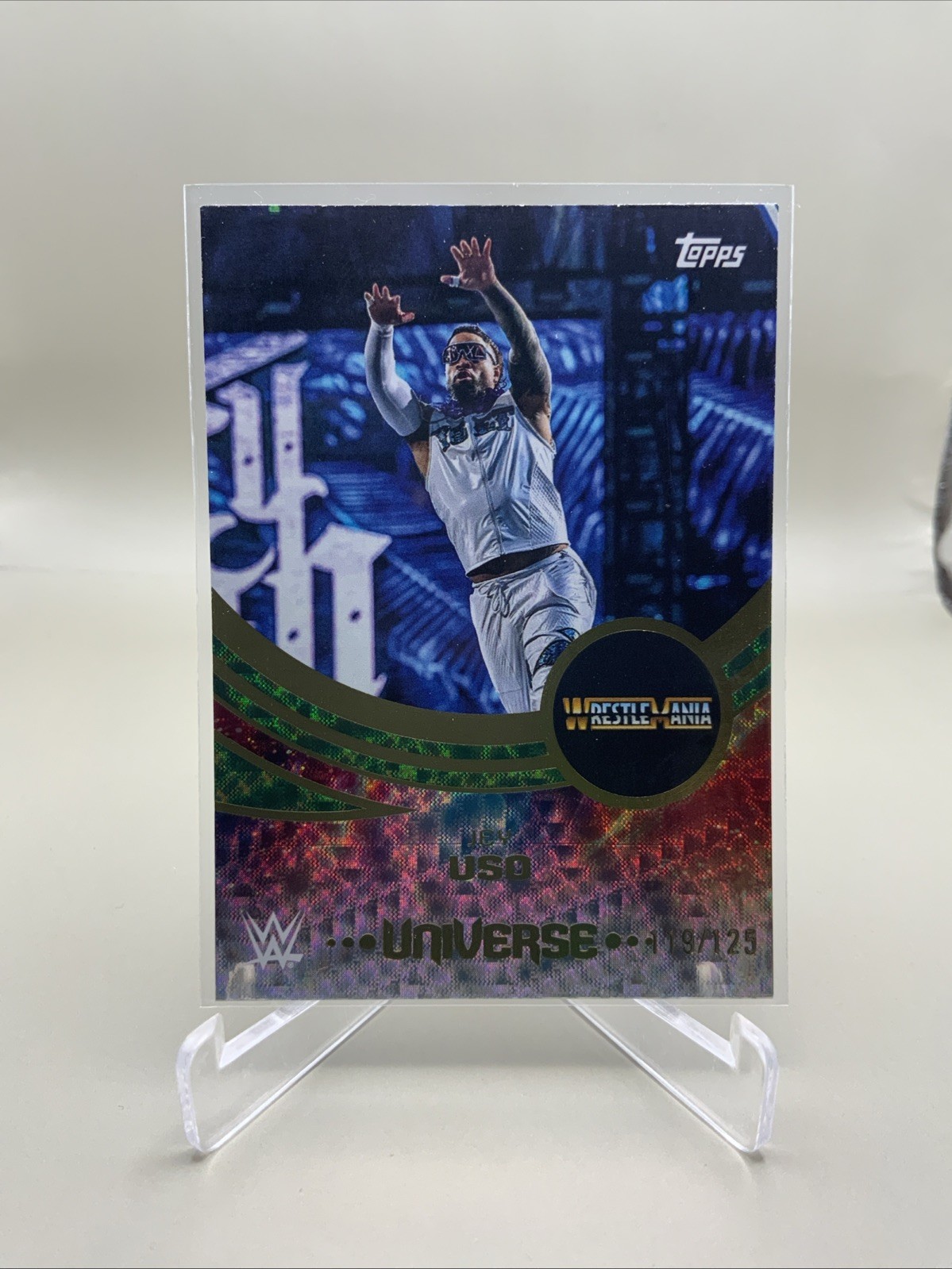 2025 Topps Universe WWE – Green Electric /125 – #227 Jey Uso – Event Variation