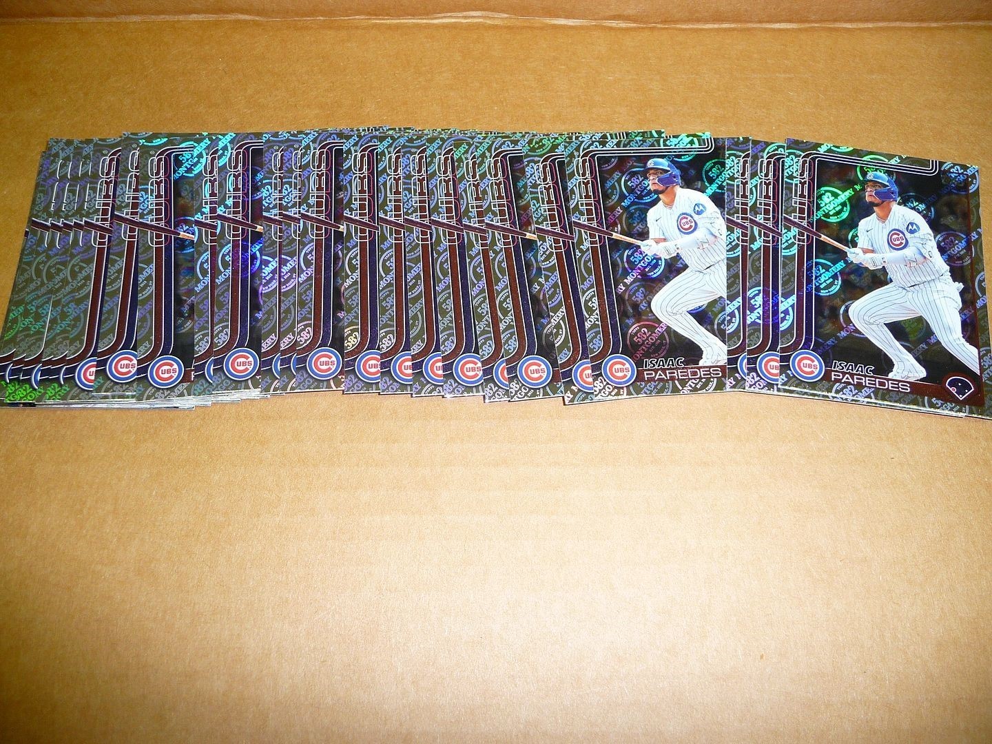 2025 Topps 582 MONTGOMERY CLUB FOIL LOT OF 35 CARDS ISAAC PAREDES CUBS #138