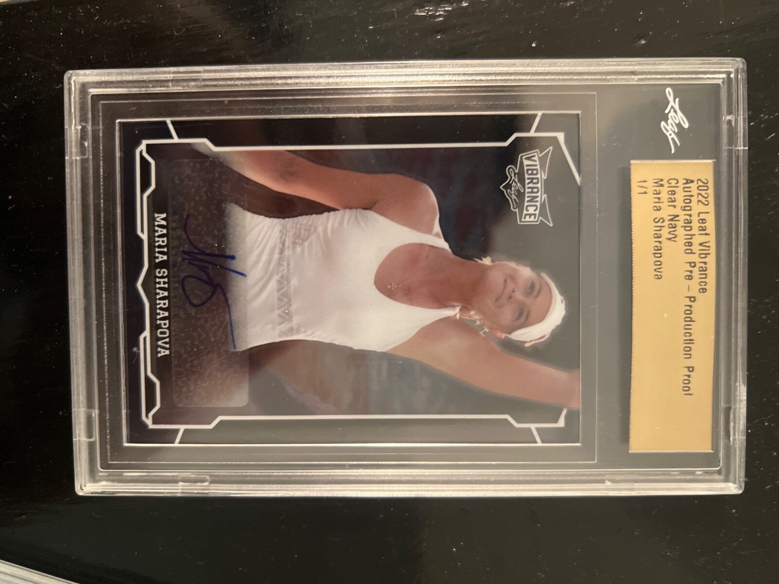 Maria Sharapova 1/1 Clear Navy Leaf 2022