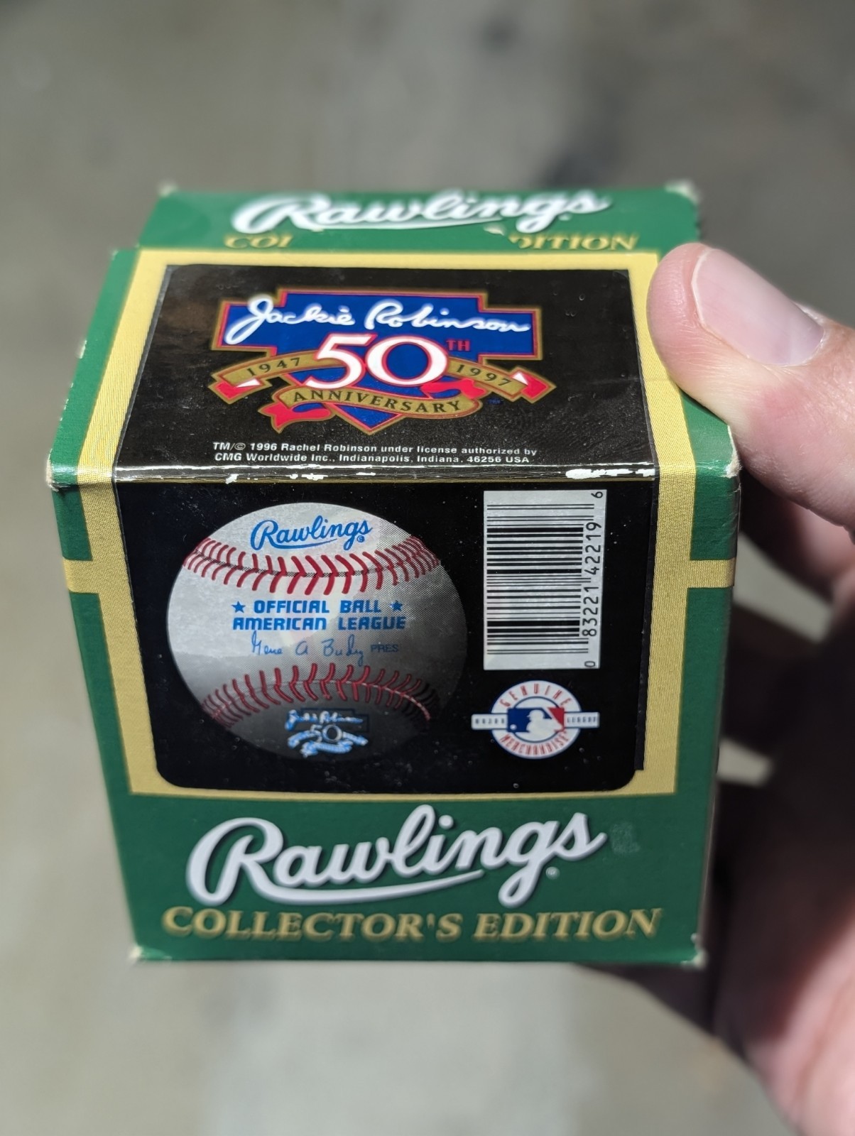 1997 Rawlings OFFICIAL Jackie Robinson 50th Anniversary Baseball IN BOX!