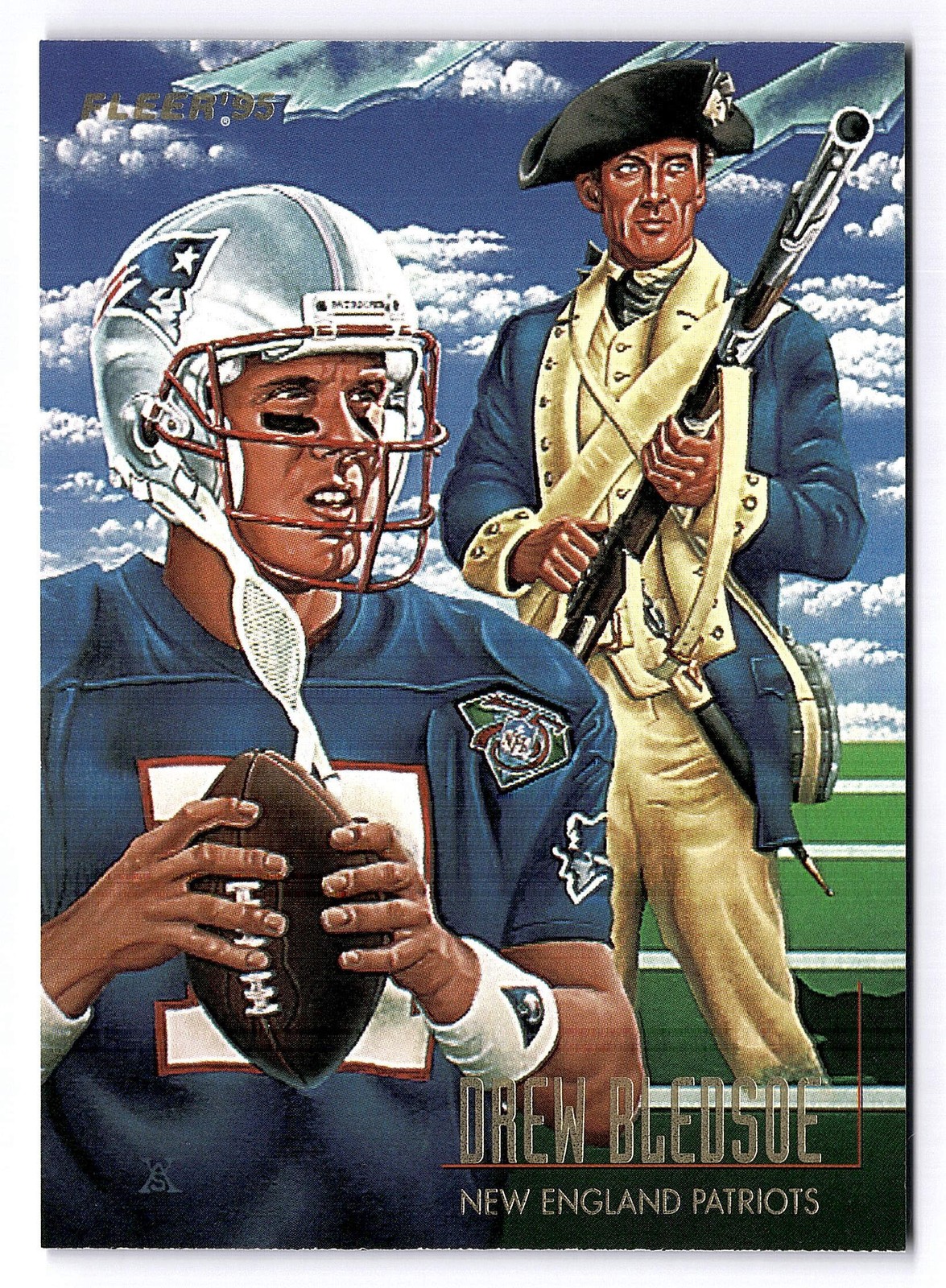 1995 Fleer Drew Bledsoe Pro-Visions Team Leaders New England Patriots